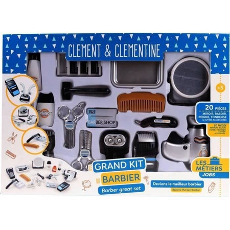 Set da parrucchiere - Barbiere - CLEMENT CLEMENTINE - Tagliacapelli, asciugacapelli, rasoi - Dai 3 anni