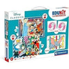 Clementoni - Edukit - Disney - Scatola didattica 4 in 1 - 2 puzzle, 1 promemoria, 1 set da 6 cubi - Made in Italy - Dai 4 anni in su