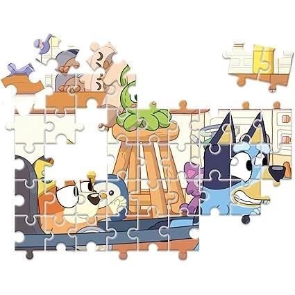 Clementoni - Edukit - Bluey - Scatola didattica 4 in 1 - 2 puzzle, 1 promemoria, 1 set da 6 cubi - Made in Italy - Dai 4 anni in su