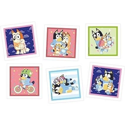 Clementoni - Edukit - Bluey - Scatola didattica 4 in 1 - 2 puzzle, 1 promemoria, 1 set da 6 cubi - Made in Italy - Dai 4 anni in su