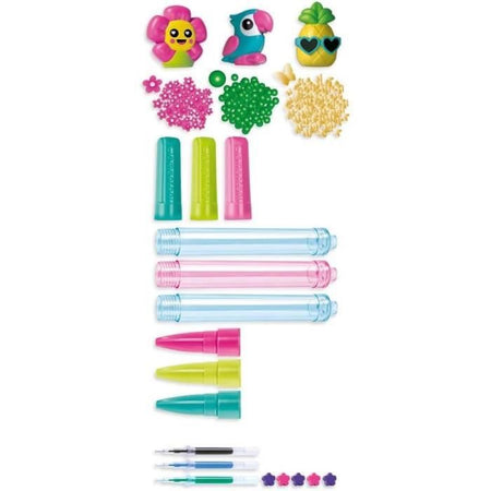 Clementoni - Crea le tue penne - Mini laboratorio penne - Tema tropicale - 3 da creare - Dai 6 anni in su