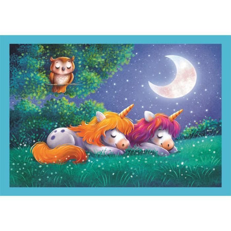 CLEMENTONI - Puzzle 4 in 1 - Una giornata con gli unicorni