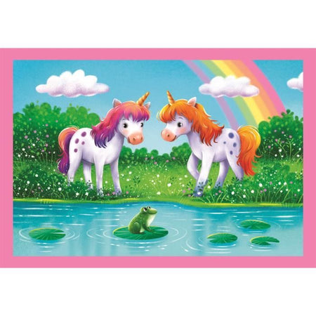 CLEMENTONI - Puzzle 4 in 1 - Una giornata con gli unicorni