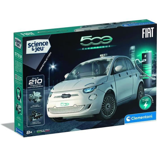 Clementoni - Set da costruzione elettrico Fiat 500 - Applicazione disponibile - Made in Italy