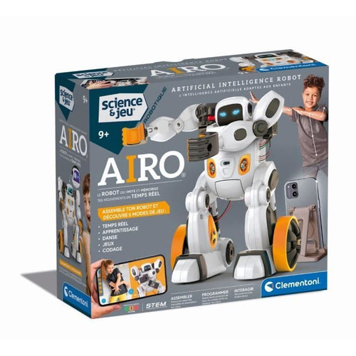 CLEMENTONI - AIRO, Robot con intelligenza artificiale - Riconosce gesti e voci - Si muove - Applicazione dedicata con algoritmo