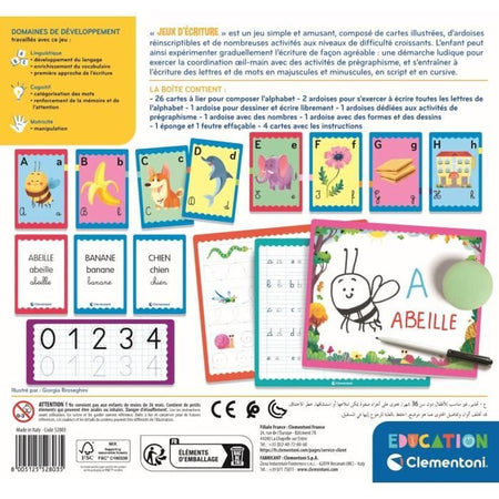 Clementoni - Scatola dei giochi di scrittura - 23 attività - Dai 4 anni in su