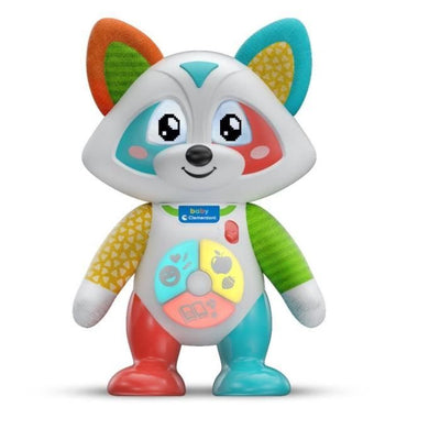 Baby Clementoni - Oliver, il procione giocoso - Gioco interattivo - 4 modalità di gioco: Emozioni, Pasti, Storia ed Esplorazione.