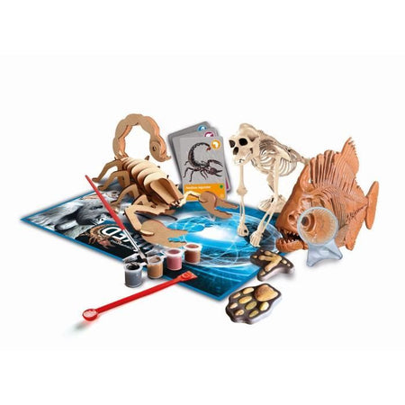 CLEMENTONI - Animals planet Reality - Scientific box - Esperimenti scientifici e attività virtuali - Stampi, vernici,