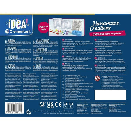 Clementoni - Crea la creazione di animali in gesso - Leisure creativo - Made in Italia