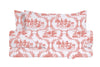 Completo letto lenzuola federe stampa digitale 100% cotone, made in italy TOILE DE JOUY MALDIVE