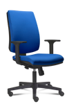 Poltroncina ergonomica operativa con schienale alto e braccioli regolabili in altezza
