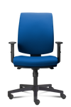 Poltroncina ergonomica operativa con schienale alto e braccioli regolabili in altezza