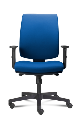 Poltroncina ergonomica operativa con schienale alto e braccioli regolabili in altezza