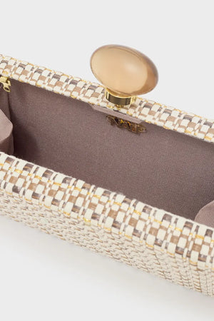 Clutch con tracolla e chiusura pietra | NALÌ