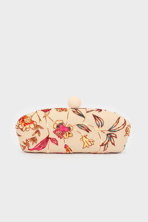 Clutch con tracolla ricamo fiori | NALÌ