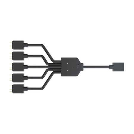 CM cavo splitter da 1 a 5 Addressable RGB- lunghezza 580 mm- per collegamento 3pin con 5 ventole ARGB