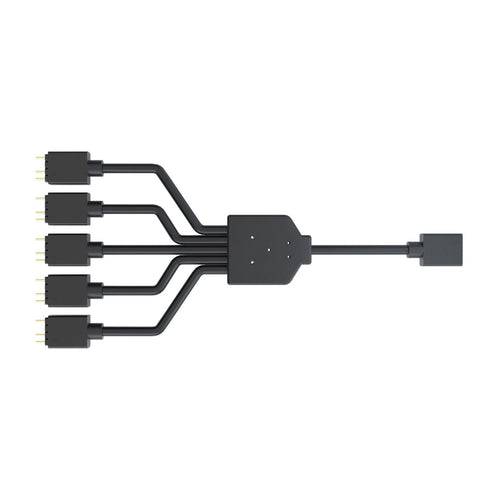 CM cavo splitter da 1 a 5 Addressable RGB- lunghezza 580 mm- per collegamento 3pin con 5 ventole ARGB