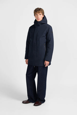 Canadian Capospalla uomo St. John navy con cappuccio e zip doppio cursore