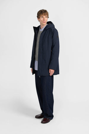 Canadian Capospalla uomo St. John navy con cappuccio e zip doppio cursore