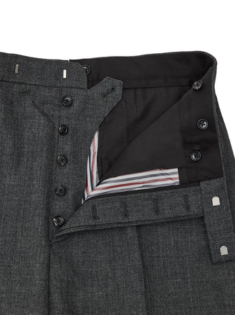 Thom Browne Pantaloni Sartoriali in Lana Grigia da uomo