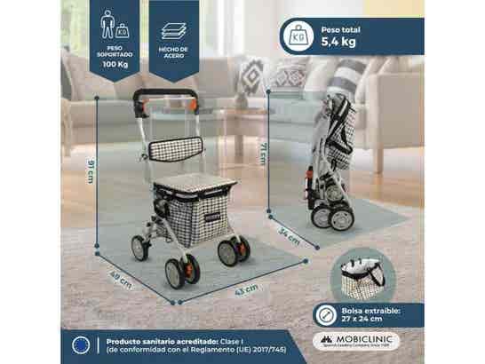 Rollator Rollator 4 Ruote con Carrello della Spesa Mod. Coliseo