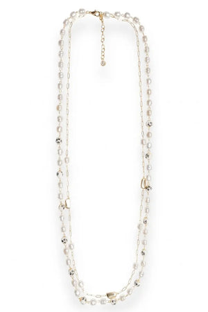 Collana lunga con perle in ceramica | MYA ACCESSORIES