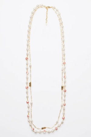 Collana lunga con perle in ceramica | MYA ACCESSORIES