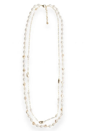 Collana lunga con perle in ceramica | MYA ACCESSORIES