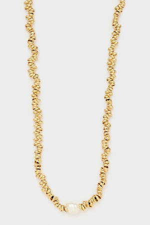 Collana girocollo con perla naturale oro | NALÌ