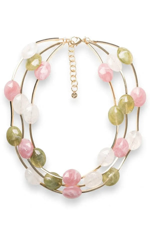 Collana corta con pietre in acrilico | MYA ACCESSORIES