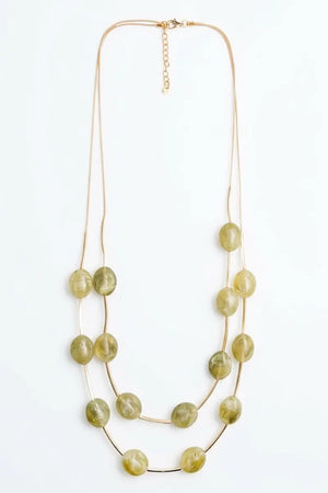 Collana lunga con pietre in acrilico | MYA ACCESSORIES