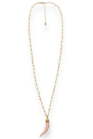 Collana lunga catena con pendente corno | MYA ACCESSORIES