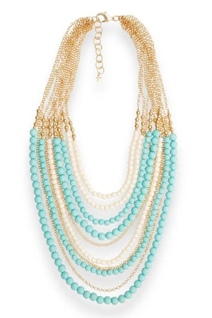 Collana girocollo multilinee con perle | MYA ACCESSORIES
