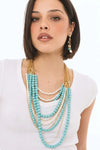 Collana girocollo multilinee con perle | MYA ACCESSORIES