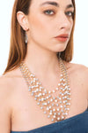 Collana girocollo multilinee con microcristalli | MYA ACCESSORIES