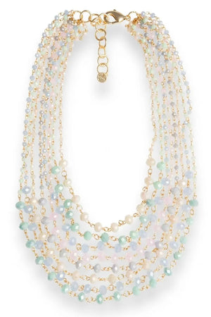 Collana girocollo multilinee con microcristalli | MYA ACCESSORIES