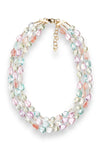 Collana a tre fili con pietre in vetro | MYA ACCESSORIES