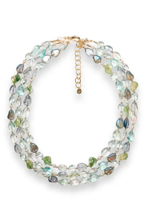 Collana a tre fili con pietre in vetro | MYA ACCESSORIES