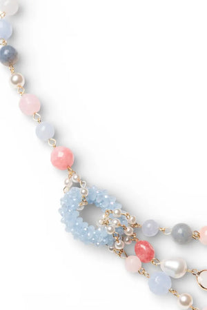 Collana girocollo multilinee con pietre dure | MYA ACCESSORIES