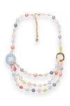 Collana girocollo multilinee con pietre dure | MYA ACCESSORIES