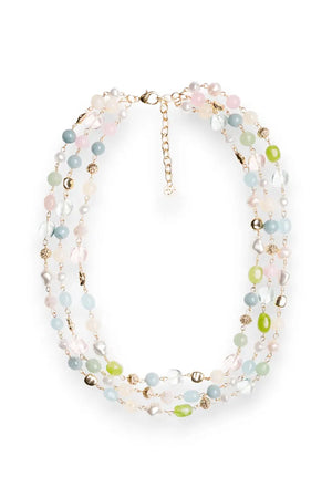 Collana a tre fili con perle in acrilico | MYA ACCESSORIES