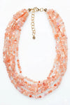 Collana girocollo multilinee con pietre | MYA ACCESSORIES