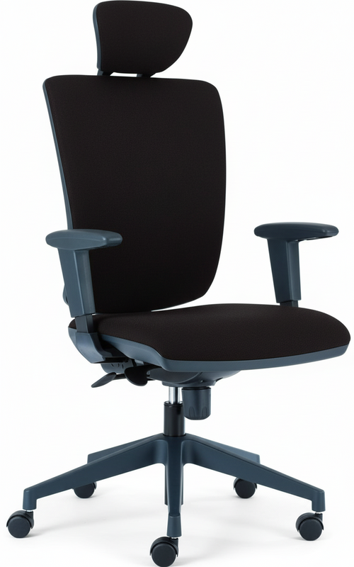 Sedia ignifuga girevole regolabile in altezza con braccioli per ufficio operativo