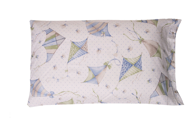 Completo letto lenzuola 100% cotone made in italy AQUILONI AZZURRO - SmartDecoHome