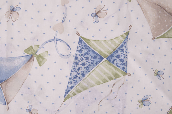 Completo letto lenzuola 100% cotone made in italy AQUILONI AZZURRO - SmartDecoHome