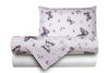 Completo letto lenzuola double face stampa digitale in cotone made in italy FARFALLE BIANCO-NERO/BIANCO