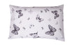 Completo letto lenzuola double face stampa digitale in cotone made in italy FARFALLE BIANCO-NERO/BIANCO