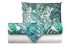 Completo letto lenzuola federe bifaccia double face stampa digitale in cotone made in italy  FOGLIE VERDI/BIANCO