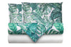 Completo letto lenzuola federe bifaccia double face stampa digitale in cotone made in italy  FOGLIE VERDI/BIANCO