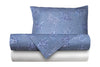 Completo letto lenzuola federe stampa digitale 100% cotone, made in italy OCEANO AZZURRO/BIANCO - Vanita di raso